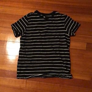 H&M Black Striped Speckled Shirt